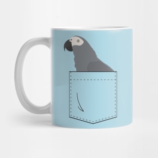 African Grey Parrot In Your Front Pocket Mug